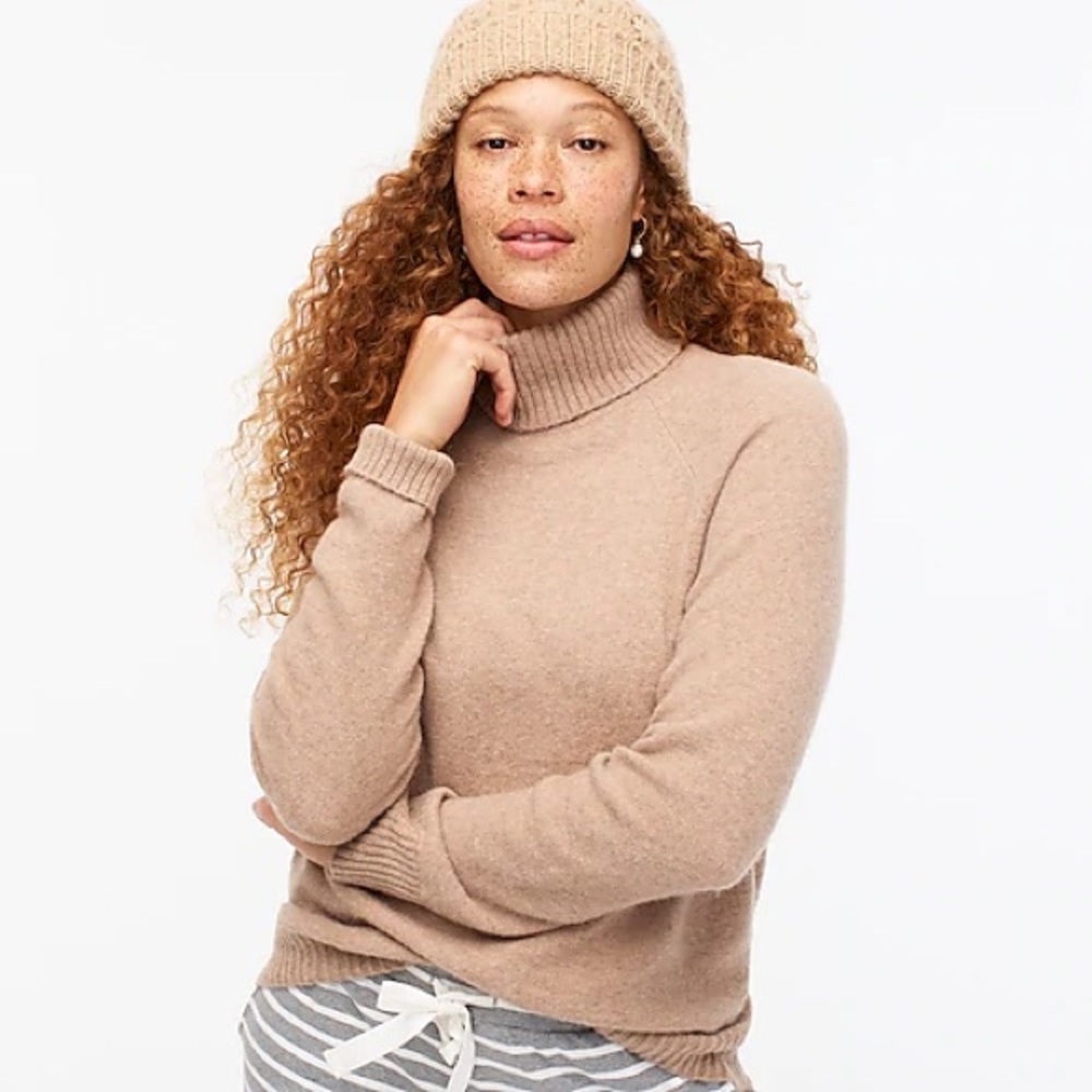 J Crew “supersoft” turtleneck sweater in Green